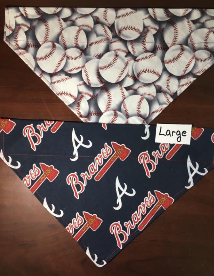 Yankees Custom Sewn Name Large Dog Bandana
